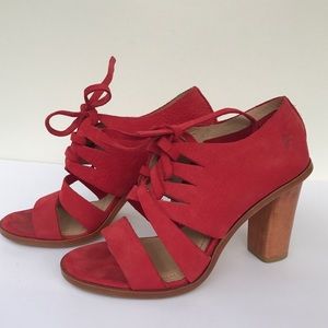 Frye | lace up | 8.5-9 | Red |